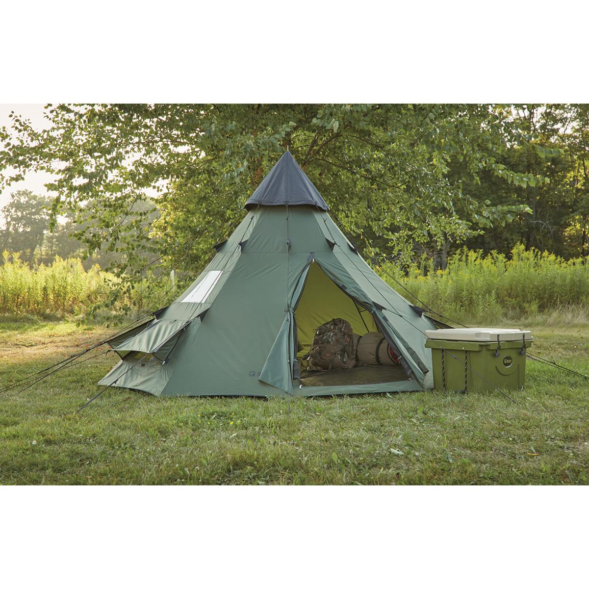 Best Choice Products 10x10 Teepee Camping Tent Family Outdoor Sleeping Dome W// Carry Bag