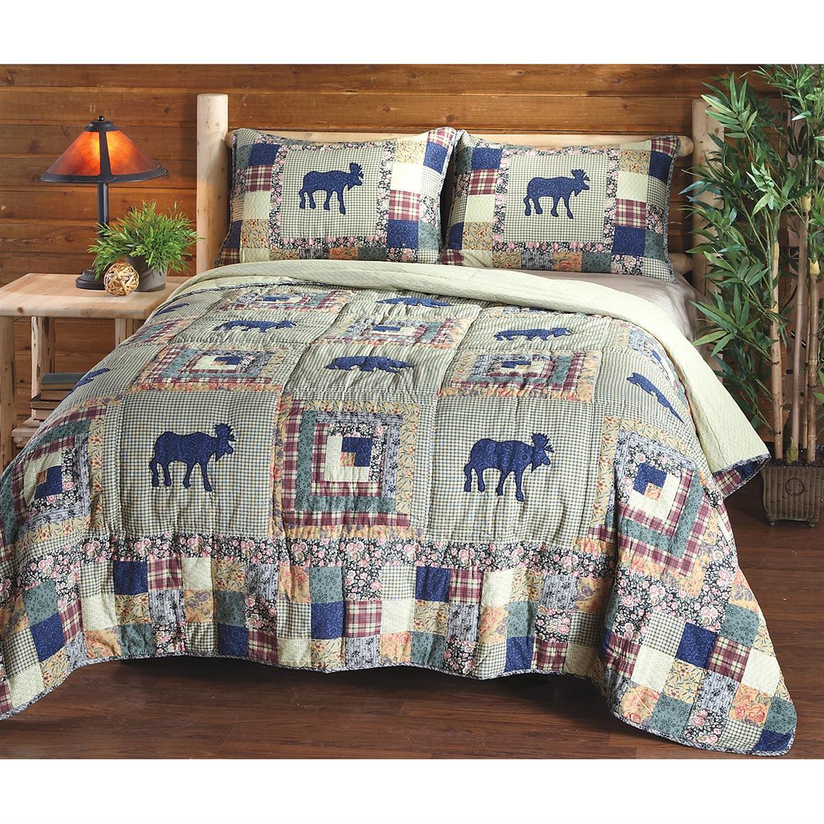 Moose Quilt Set - 175626, Quilts at Sportsman's Guide