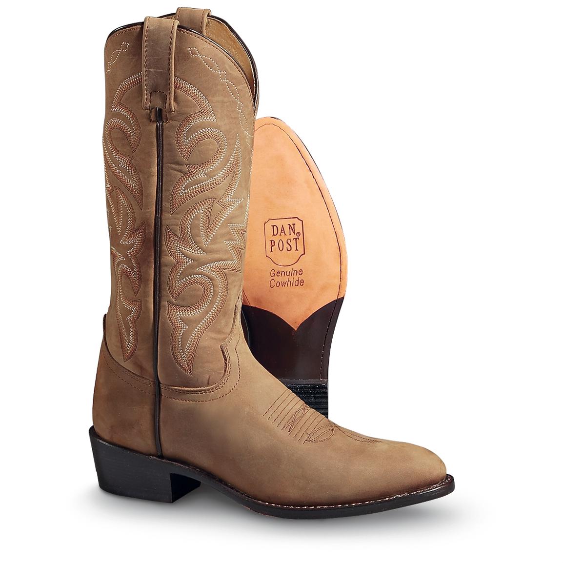 tan leather pull on boots