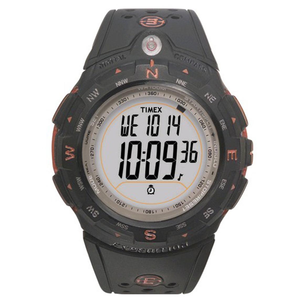 men's digital watch with compass