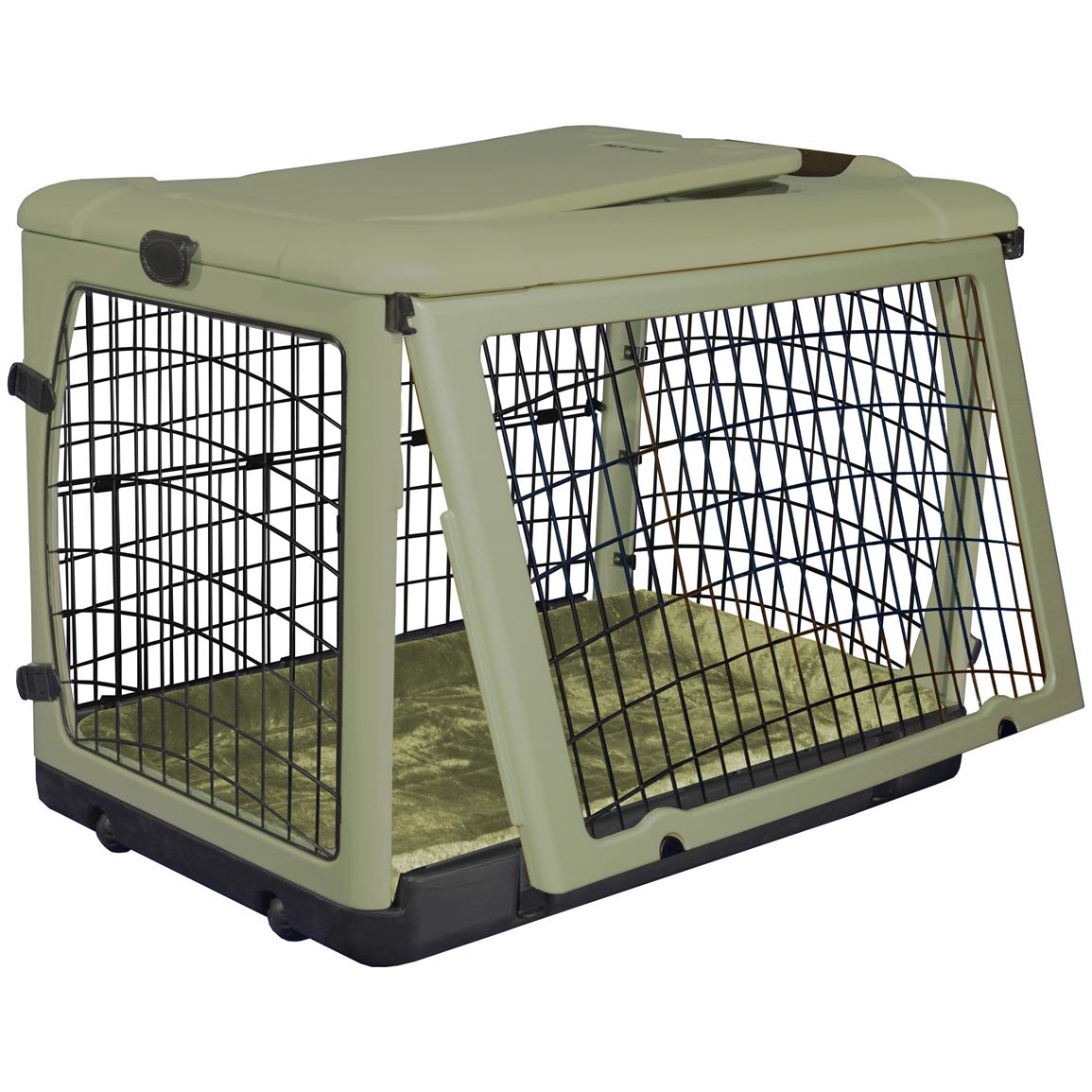 Pet Gear® The Other Door Steel Crate with Plush Pad 176274, Kennels & Beds at Sportsman's Guide