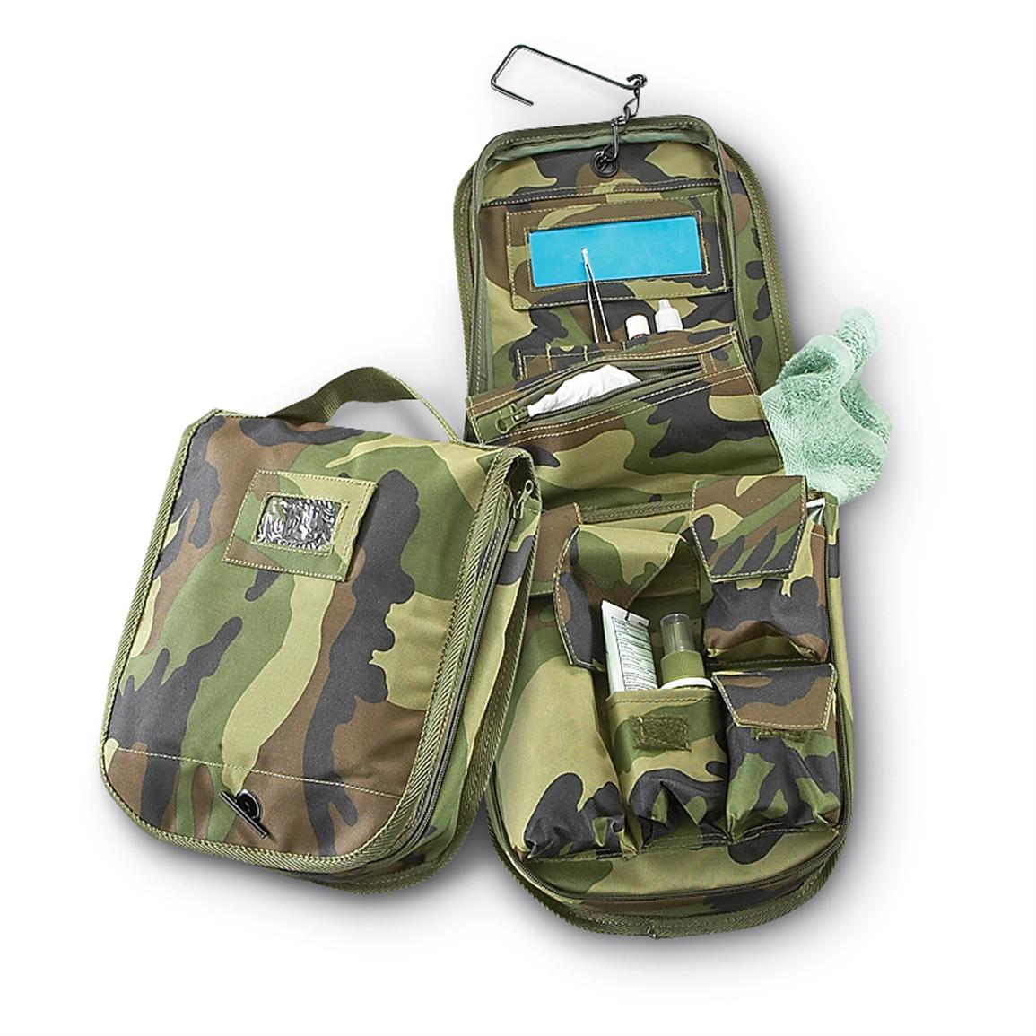 2 Mil - Tec® Woodland Camo Toiletry Bags - 176691, Military Equipment 