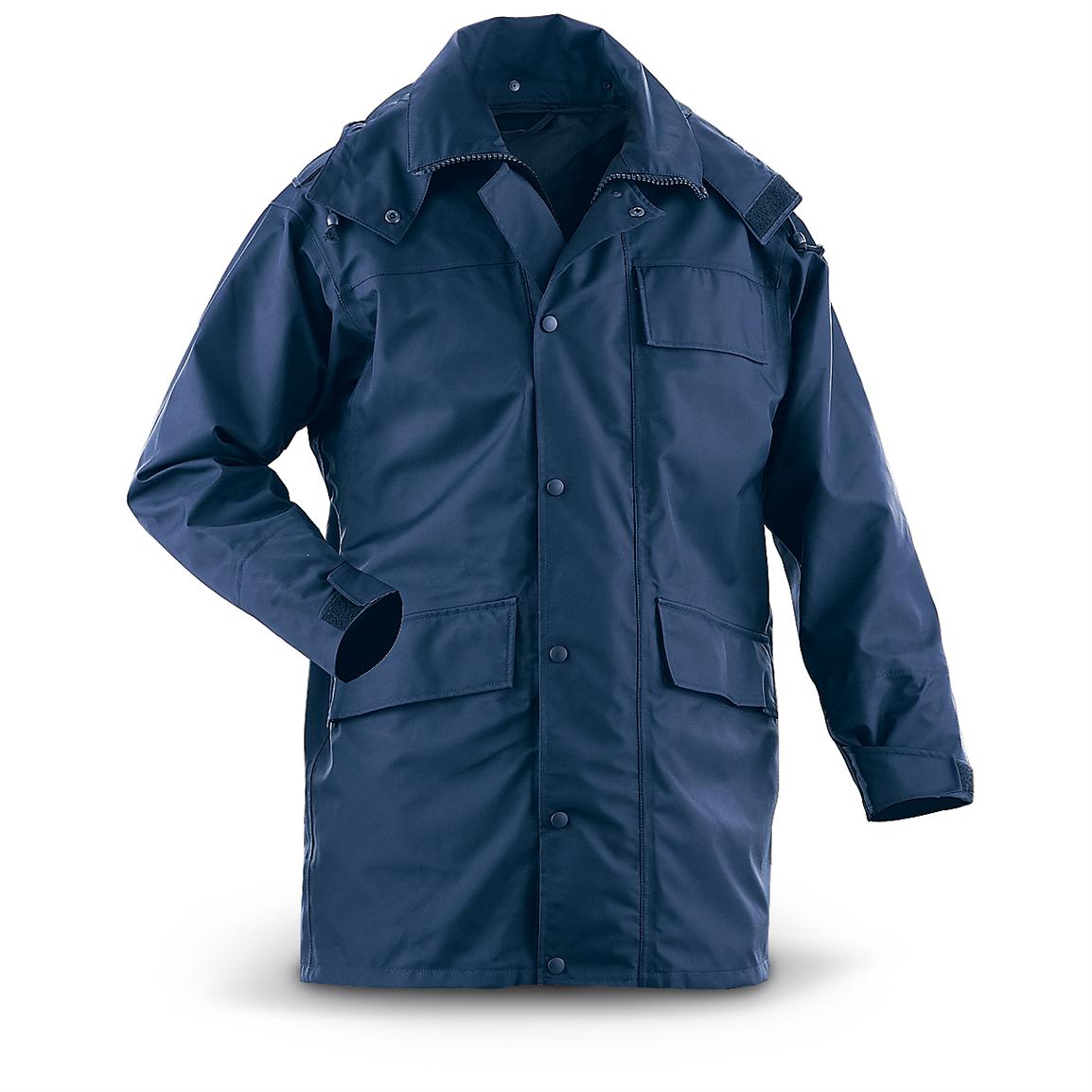 Used British Military Wet Weather Jacket, Navy - 176704, Rain Gear ...