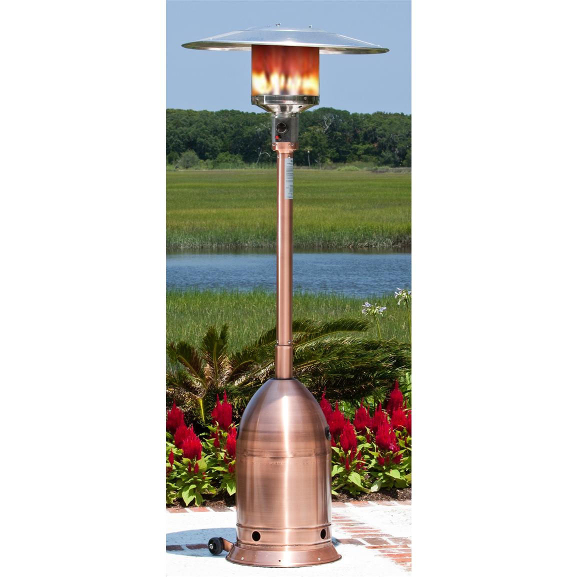 Fire Sense Copper Deco Commercial Patio Heater 177151, Fire Pits
