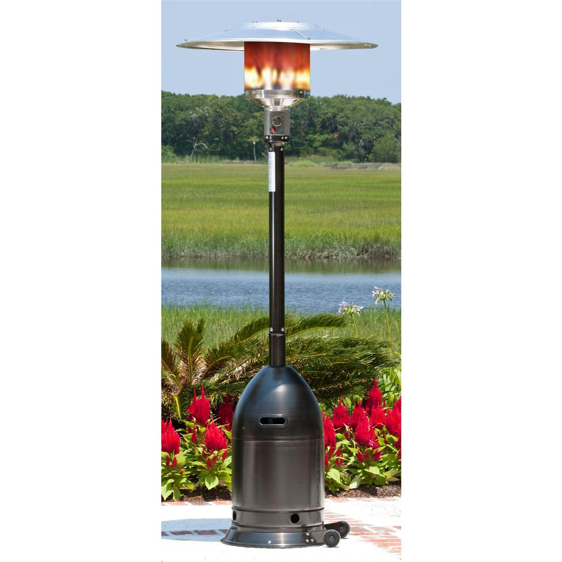 Fire Sense Old World Bronze Deco Commercial Patio Heater 177152 Loading Wish List