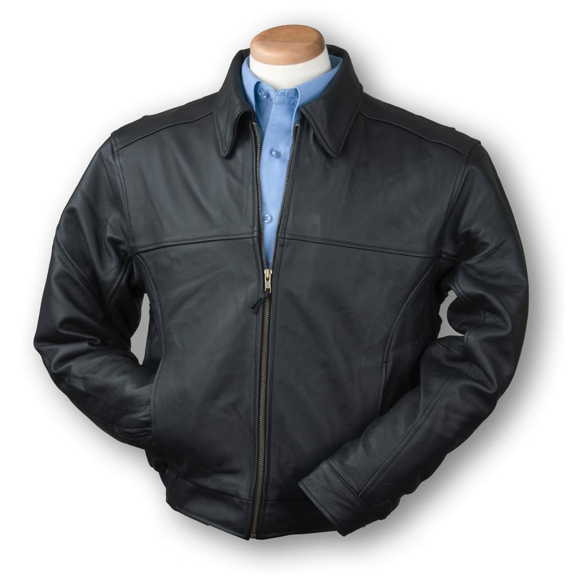 Men's Burk's Bay® Superior Napa Leather Jacket, Black - 177237 ...