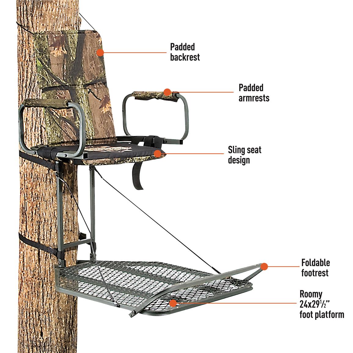 Guide Gear Deluxe HangOn Tree Stand 177427, HangOn Stands at