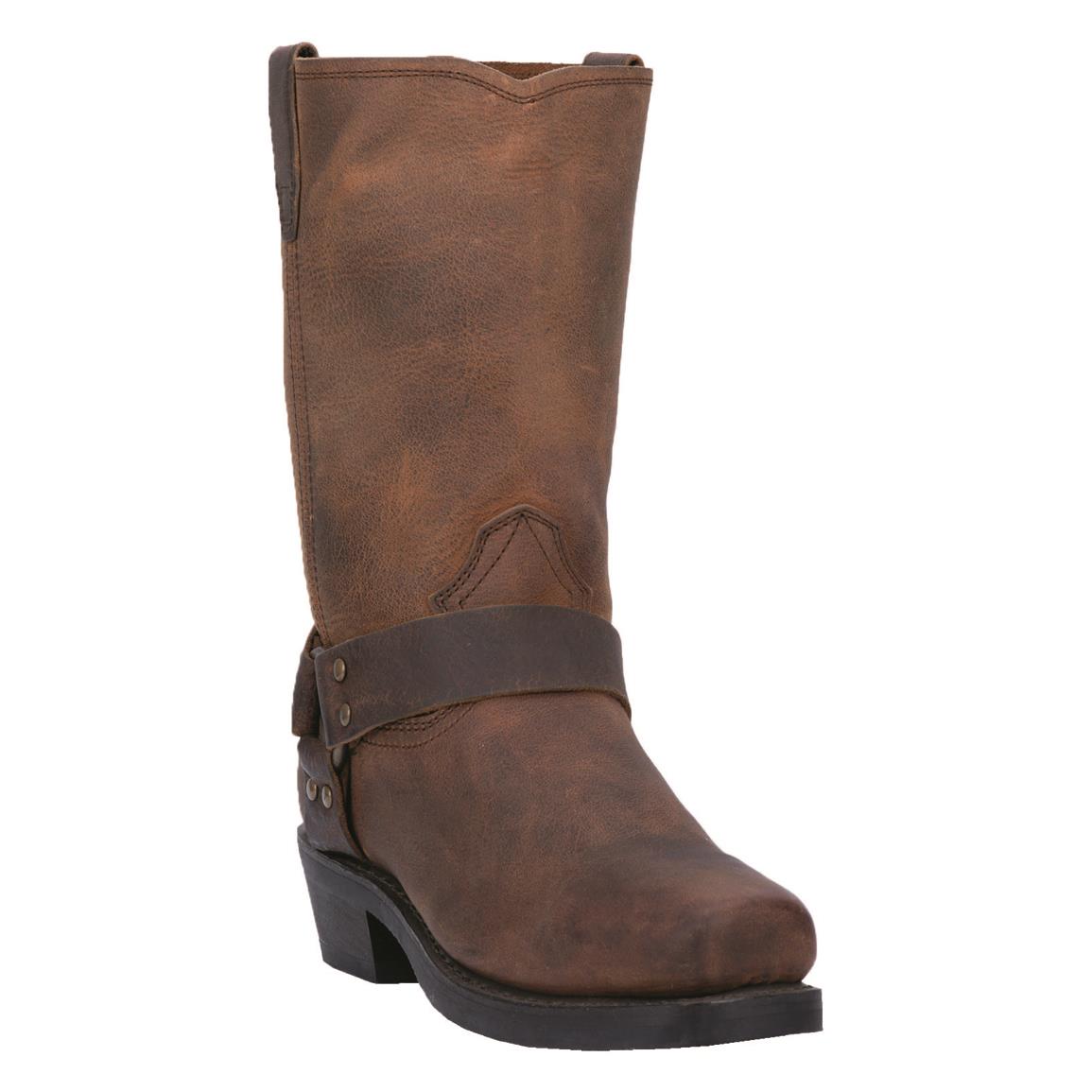 Dingo Men's Dean Leather Harness Boots, Dark Brown