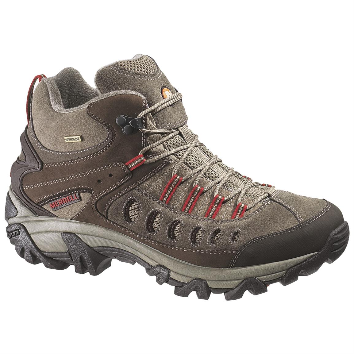 Men's Merrell® Kinetic Waterproof Mid Hikers - 177696, Hiking Boots ...