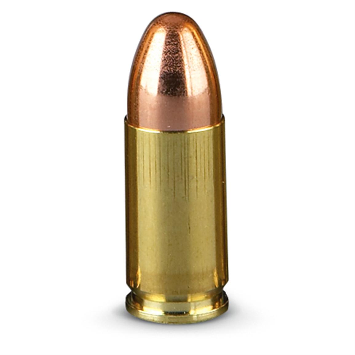 9 mm, FMJ, 124 Grain, 500 Rounds - 178269, 9mm Ammo at ...