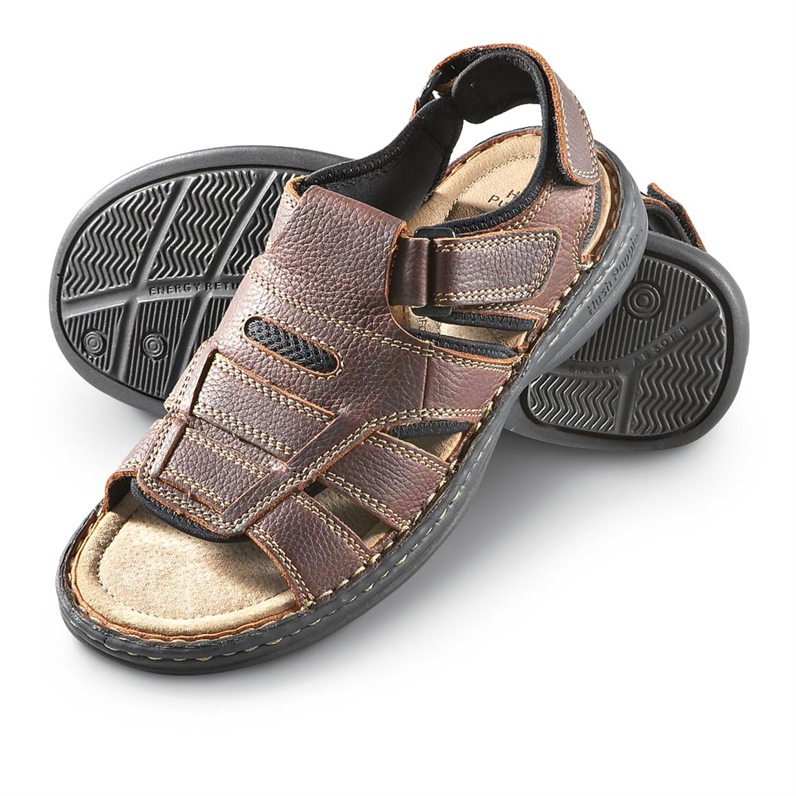brown mens sandals