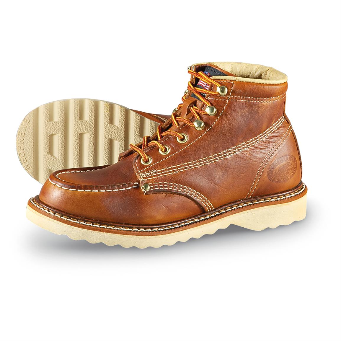 women's moc toe work boots