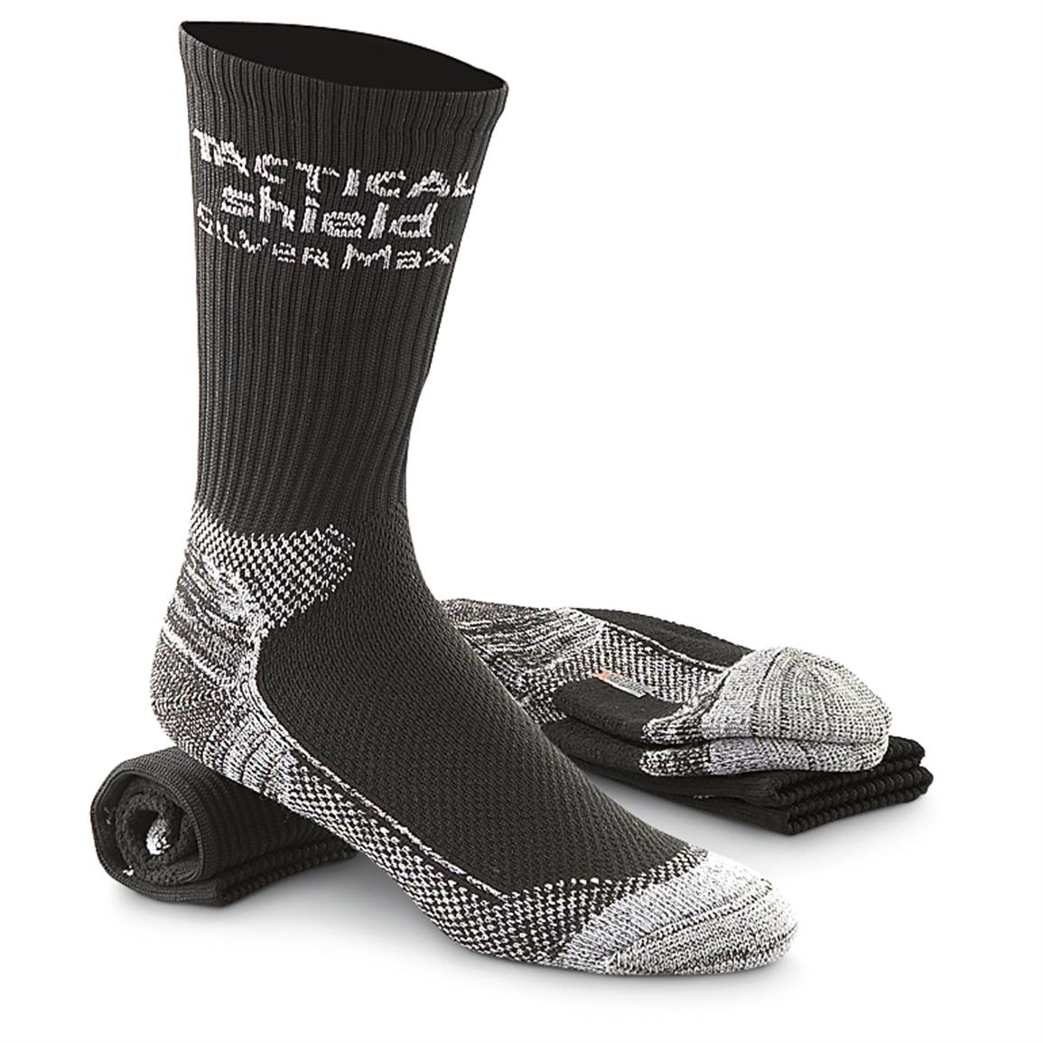 2 Prs. of Medalist® Tactical Socks, Black 178743, Socks at Sportsman