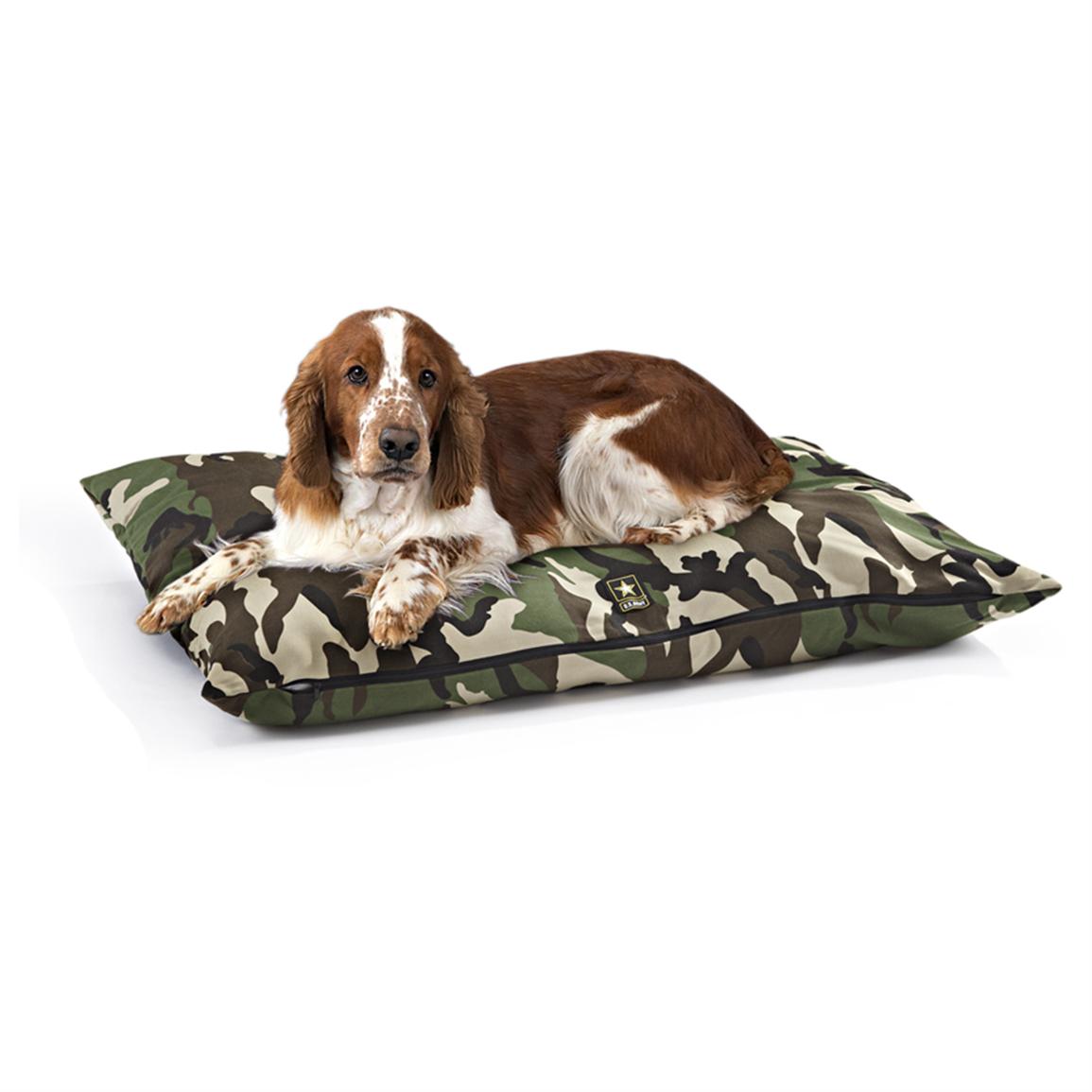 U.S. Army Camo Dog Bed - 178955, Kennels & Beds at Sportsman's Guide