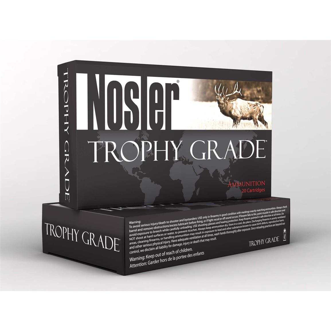 Nosler Trophy Grade, 280 Ackley Improved, AccuBond, 140 Grain, 20 Rounds