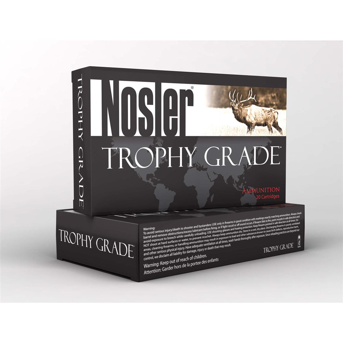 Nosler Trophy Grade, 280 Ackley Improved, Partition, 160 Grain, 20 Rounds