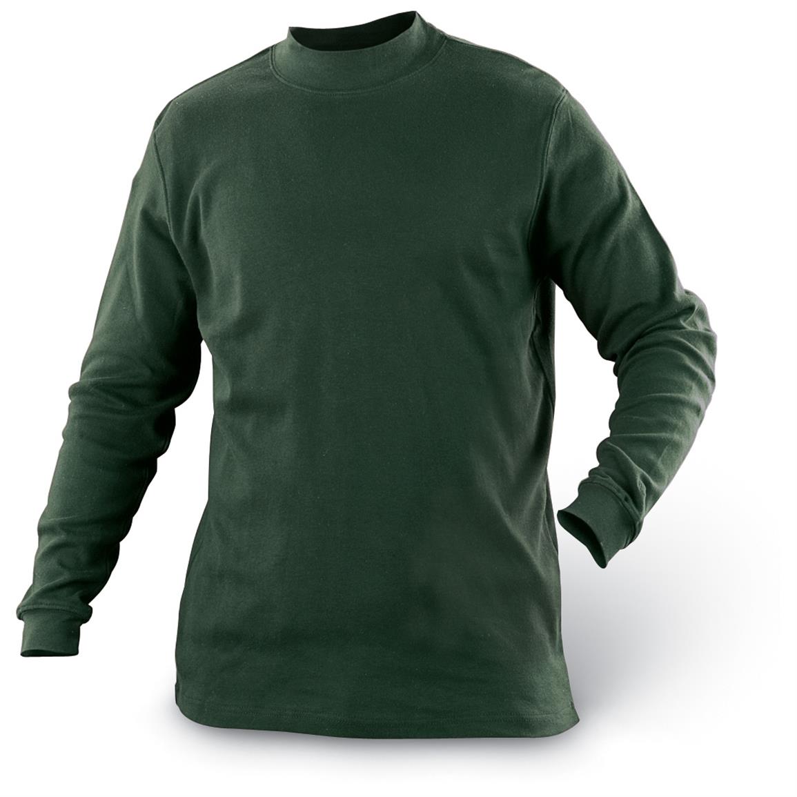 Guide Gear Men's Mock Turtleneck Long-Sleeve Shirt - 180050, Shirts at ...