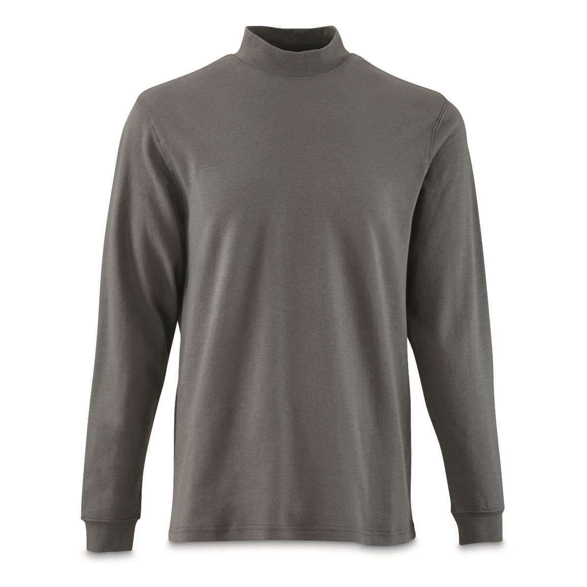 Guide Gear Men's Mock Turtleneck Long-Sleeve Shirt - 180050, T-Shirts ...