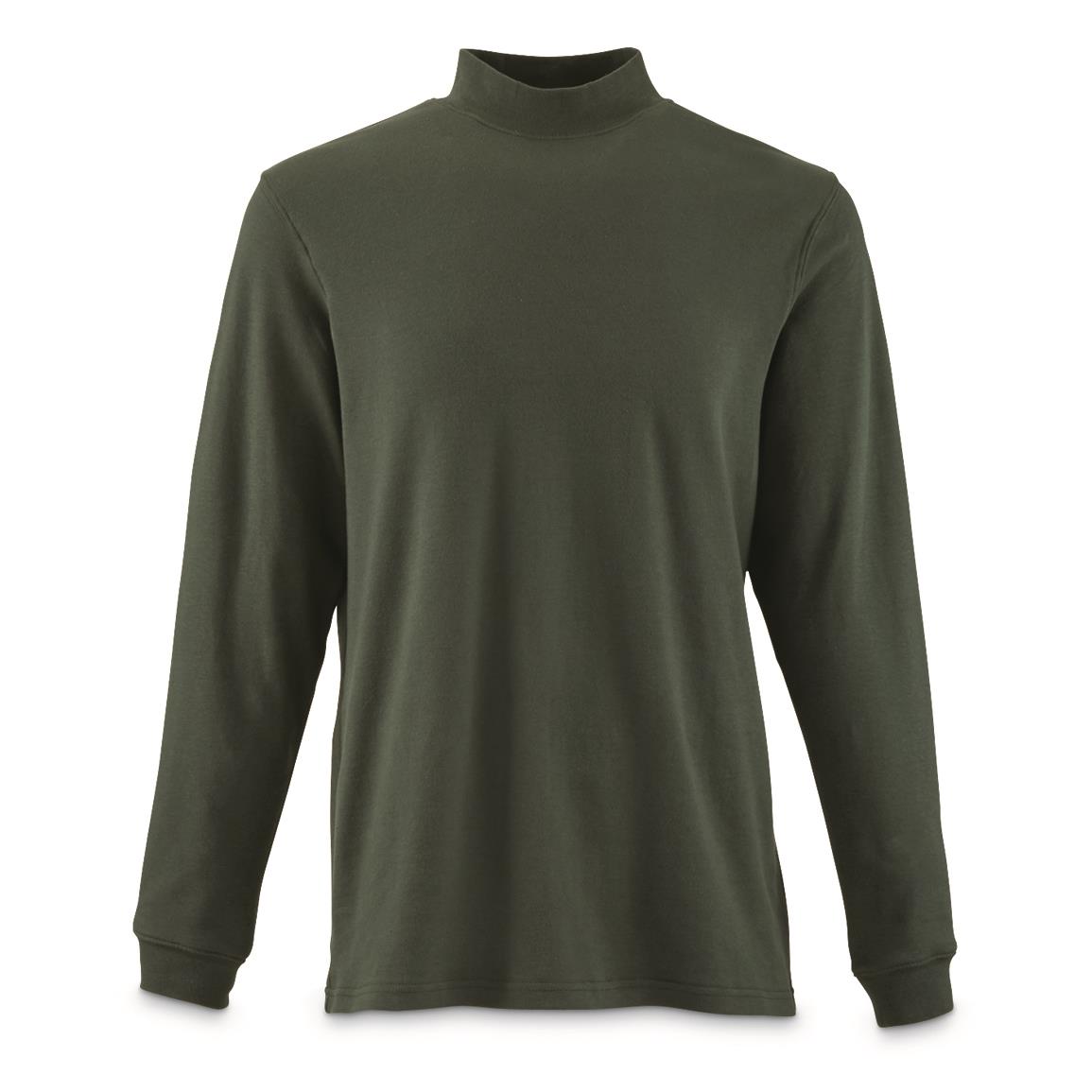 Guide Gear Men's Mock Turtleneck LongSleeve Shirt 180050, TShirts