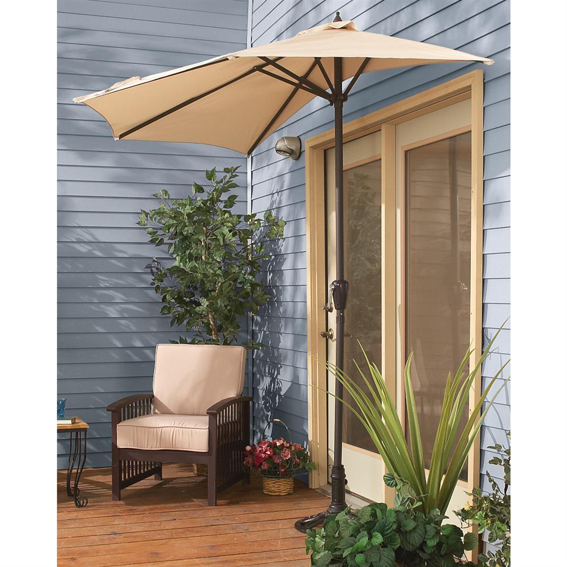 Half Patio Umbrella 180058 Patio Umbrellas At Sportsman S Guide