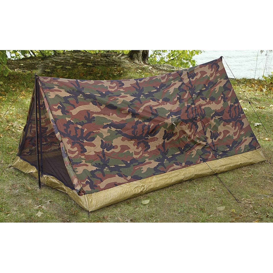 Military style 2 person Trail Tent, Camo 180164, Backpacking