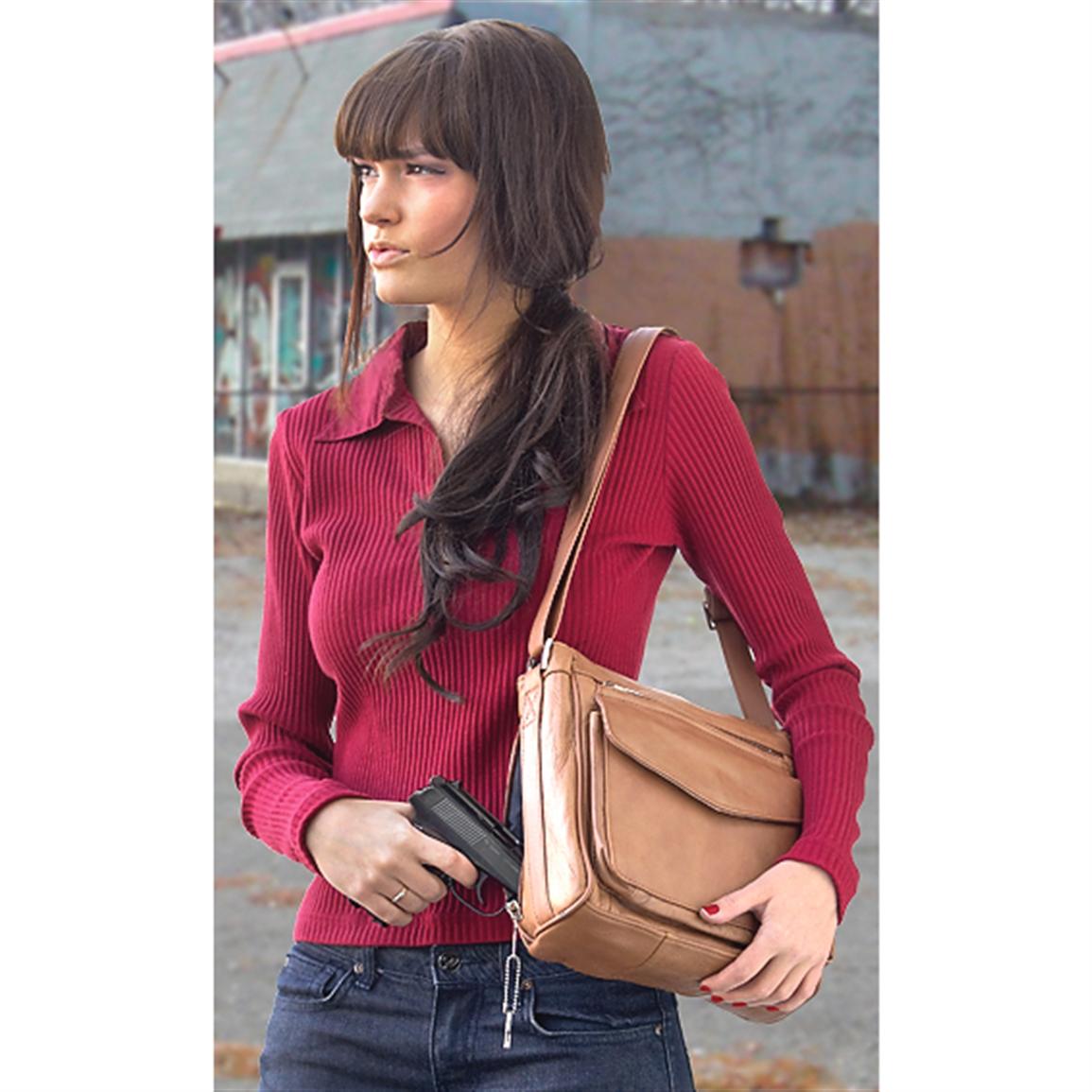 Women's Leather Gun Concealment Purse 180722, Purses & Handbags at