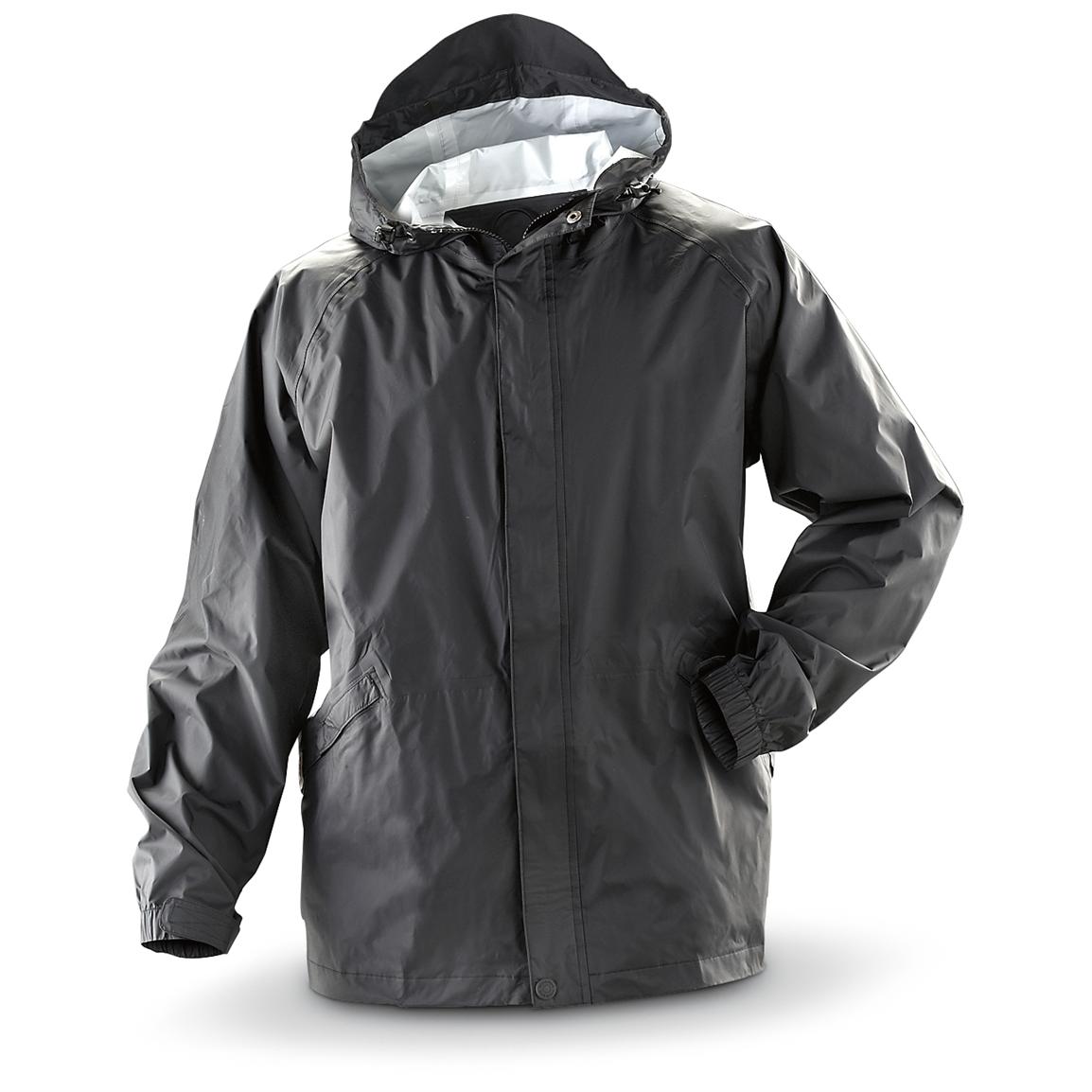 Wolverine® Canopy Rain Jacket, Black - 181108, Rain Jackets & Rain Gear ...