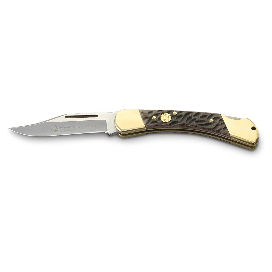 Puma® Stag Bone Whitetail Knife 181412, Folding Knives at Sportsman's