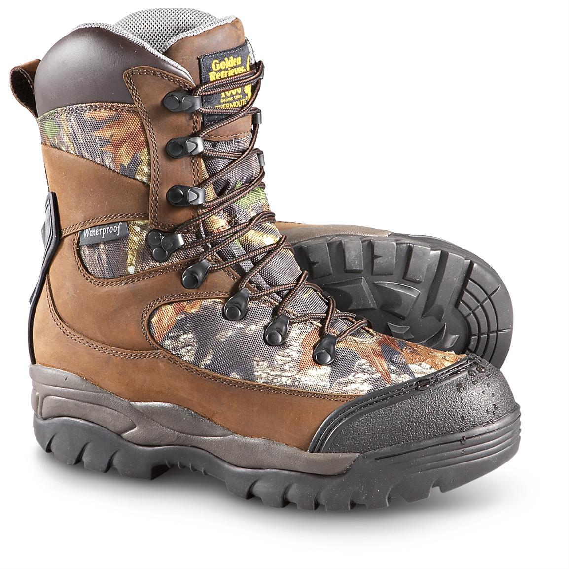 Men's Golden Retriever™ 1,000 gram Waterproof Hunting Boots, Mossy Oak ...