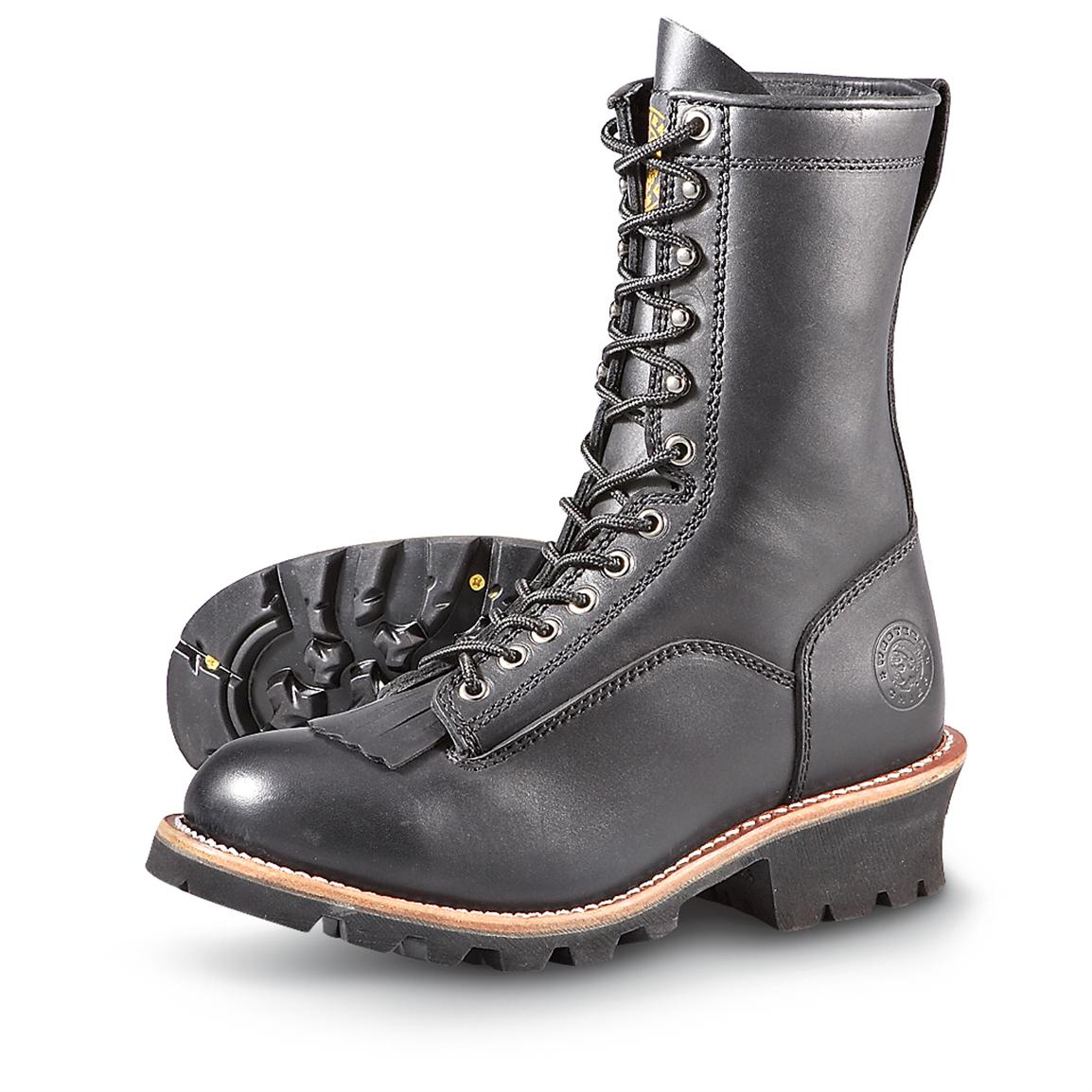 Men's Western Chief® Vibram® Logger Boots, Black - 182241, Cowboy ...