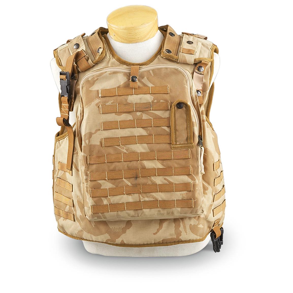 Used British Military Desert Camo M.O.L.L.E. Armor Vest Cover 182393