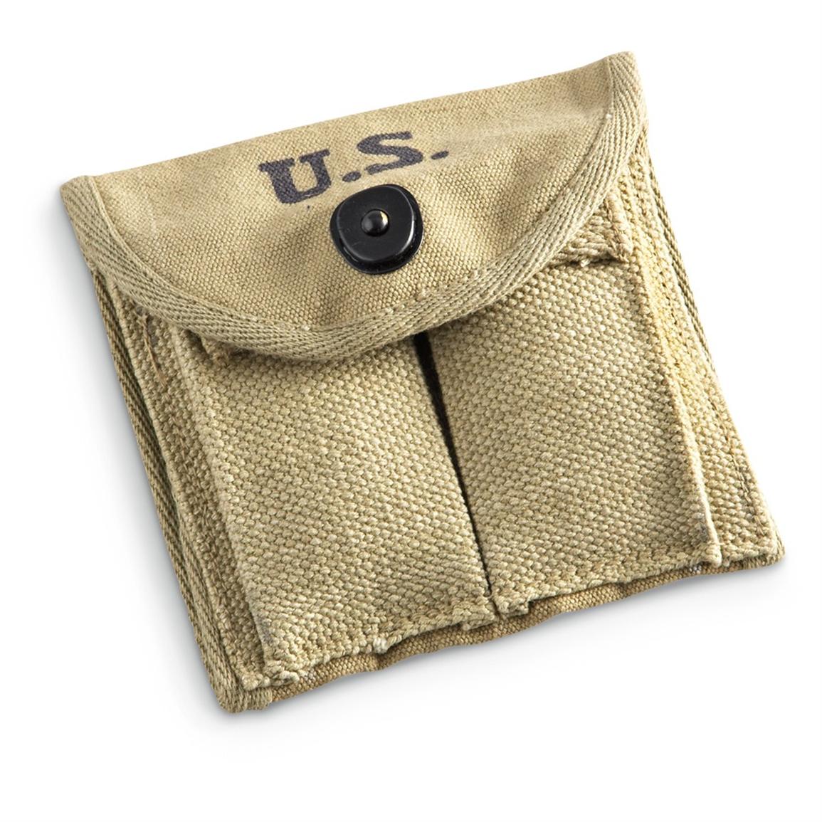 Reproduction WWII U.S. Military Ammo Pouch, Khaki - 183020, Field Gear ...