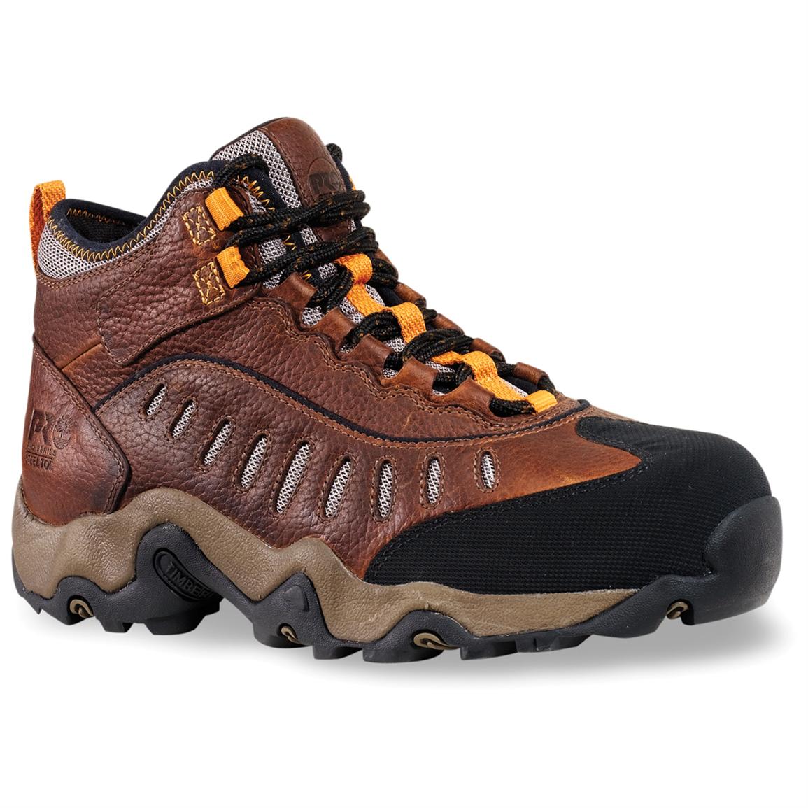 Men's Timberland® Pro® Steel Toe Mudslinger Mid Shoes, Autumn - 183146 ...