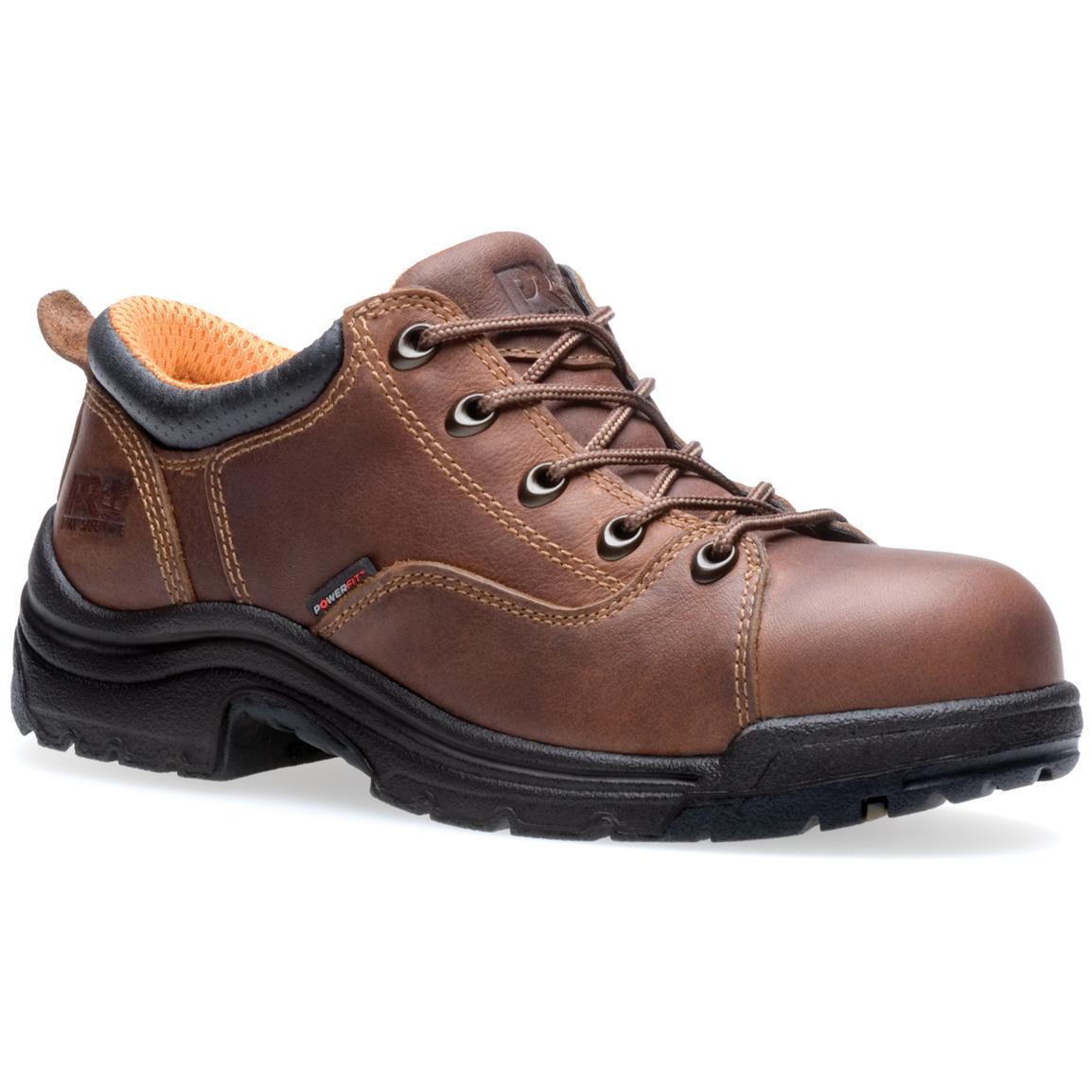 Women's Timberland® Pro® Titan® Safety Toe Oxford Shoes, Brown - 183157 ...
