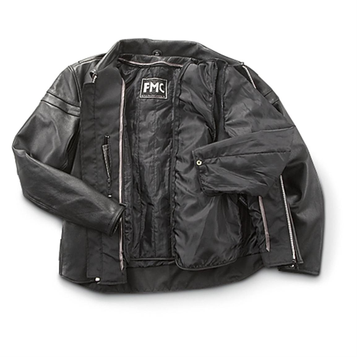 First Manufacturing Co. Inc.® Shirt Collar MC Leather Biker Jacket ...
