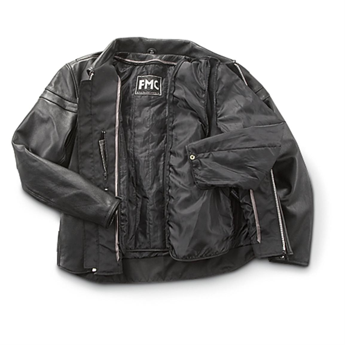 First Manufacturing Co. Inc.® Shirt Collar MC Leather Biker Jacket