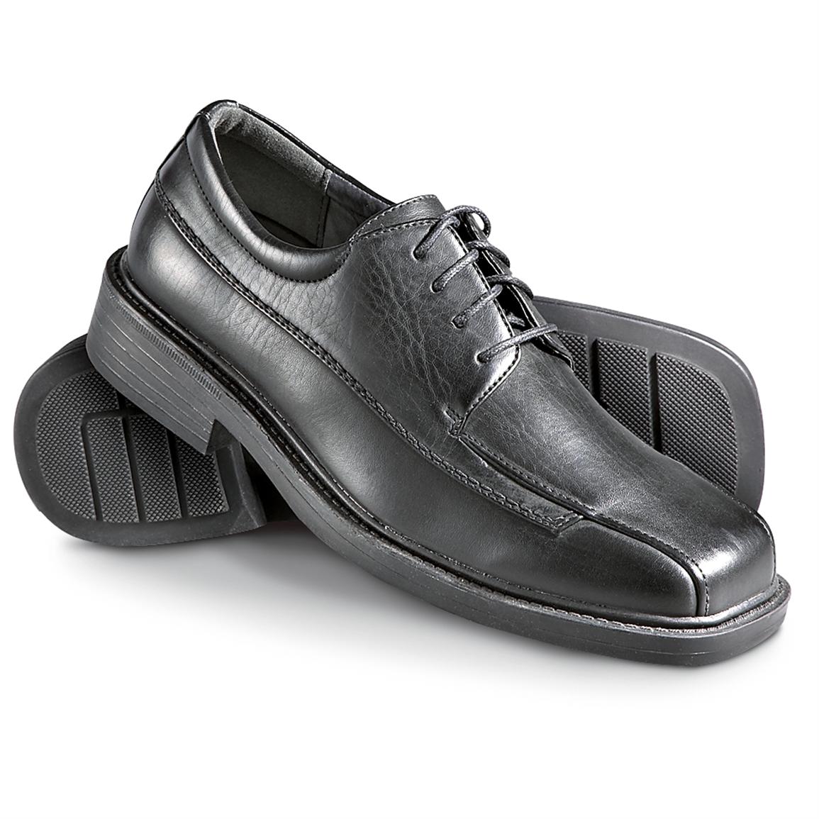 Men's Soft Stags® Serano Shoes, Black - 183631, Dress Shoes at ...