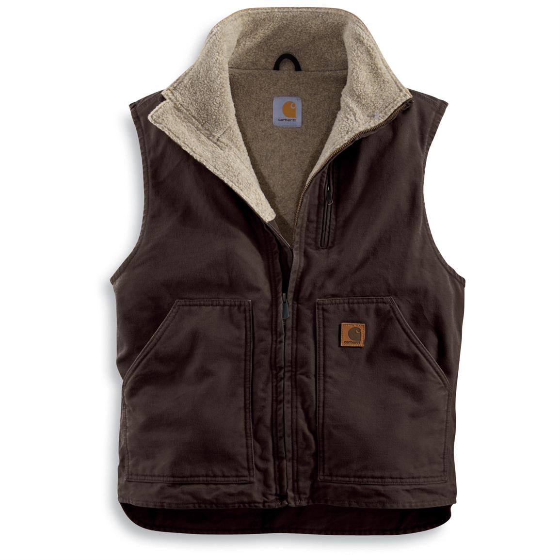 Download Men's Carhartt® Sandstone Sherpa - Lined Mock Neck Vest ...