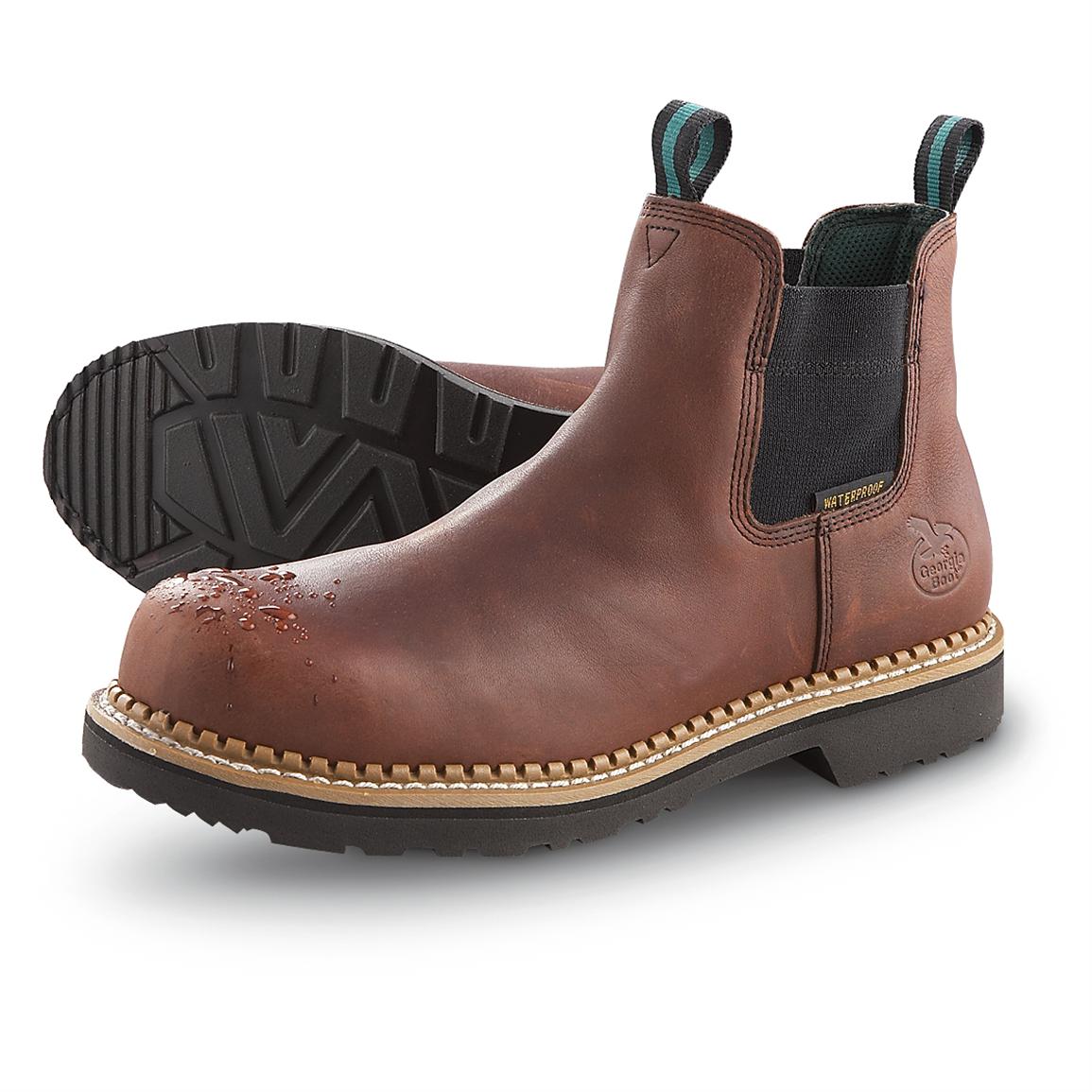 Men's Georgia Boot® Waterproof Steel Toe Romeo Boots, Brown - 184330 ...