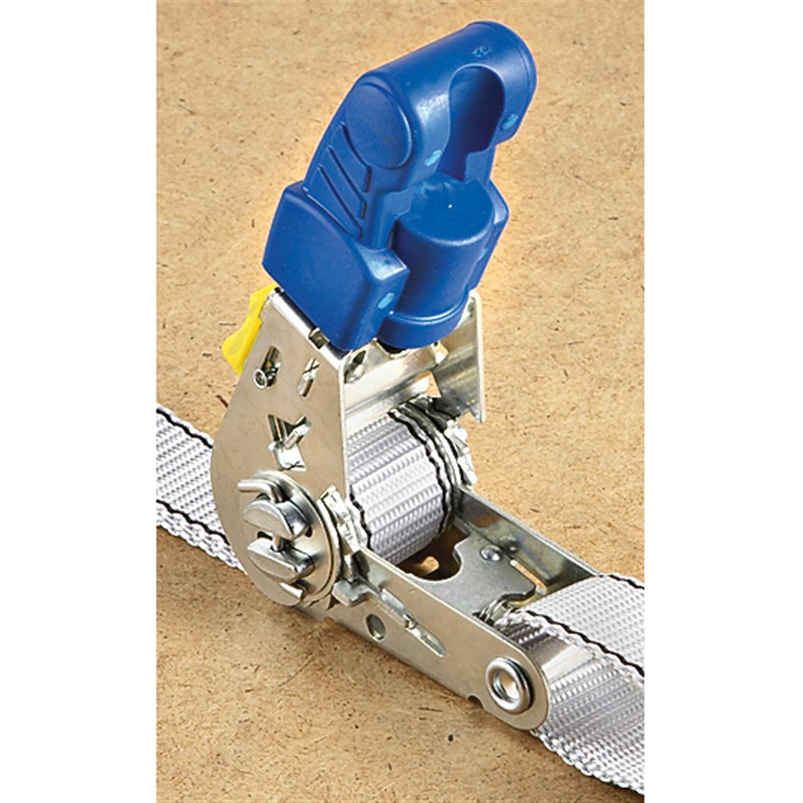 4 Pk. of Highland™ Force Control Premium 6' Ratchet Tie downs