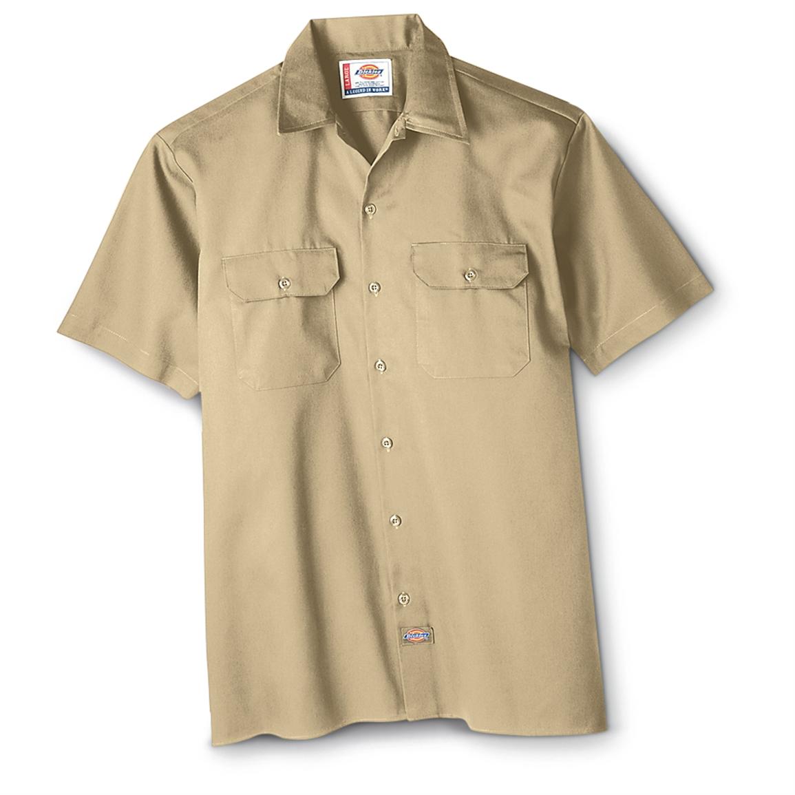 Dickies Men's Short Sleeve Workshirt - 185498, Shirts at Sportsman's Guide