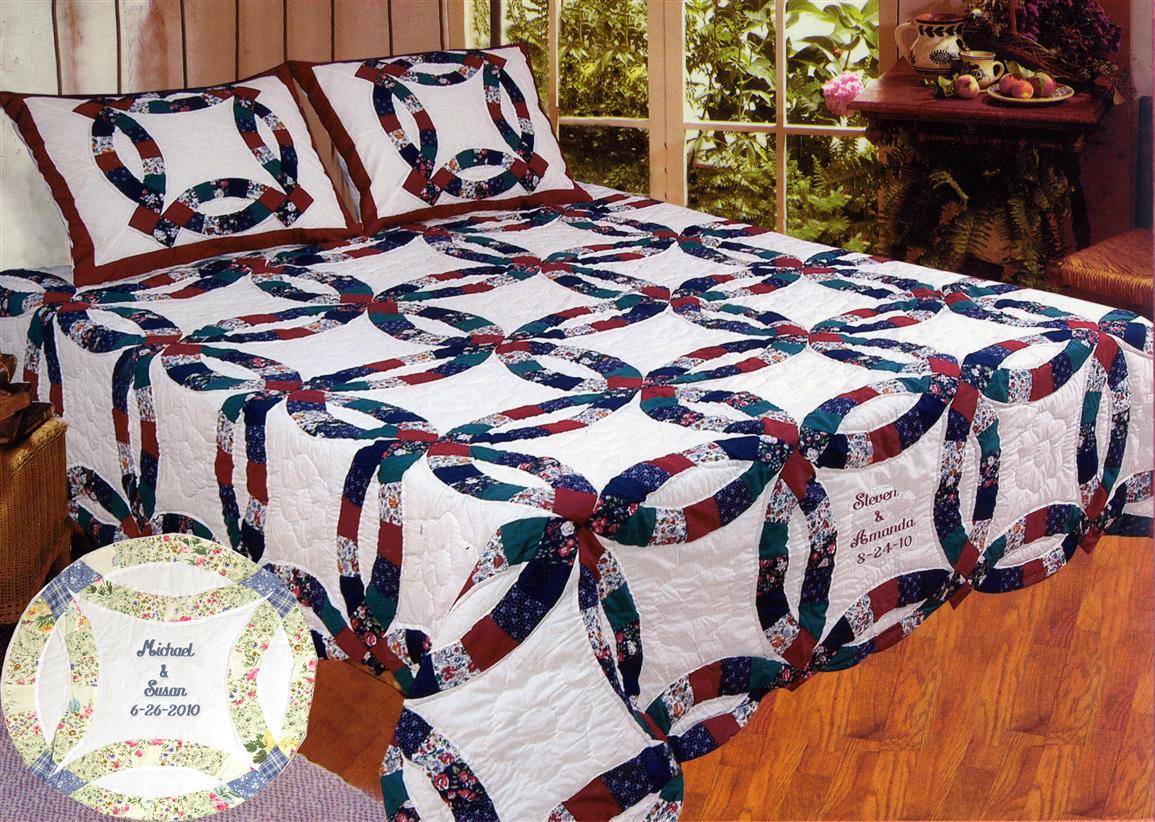 A Plus® Personalized Wedding Ring Sham 185506, Quilts & Sets at