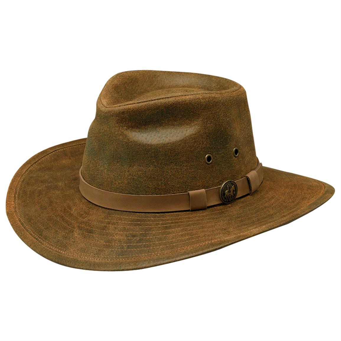 Men's Outback Trading Company® Leather Kodiak Hat - 185861, Hats & Caps ...