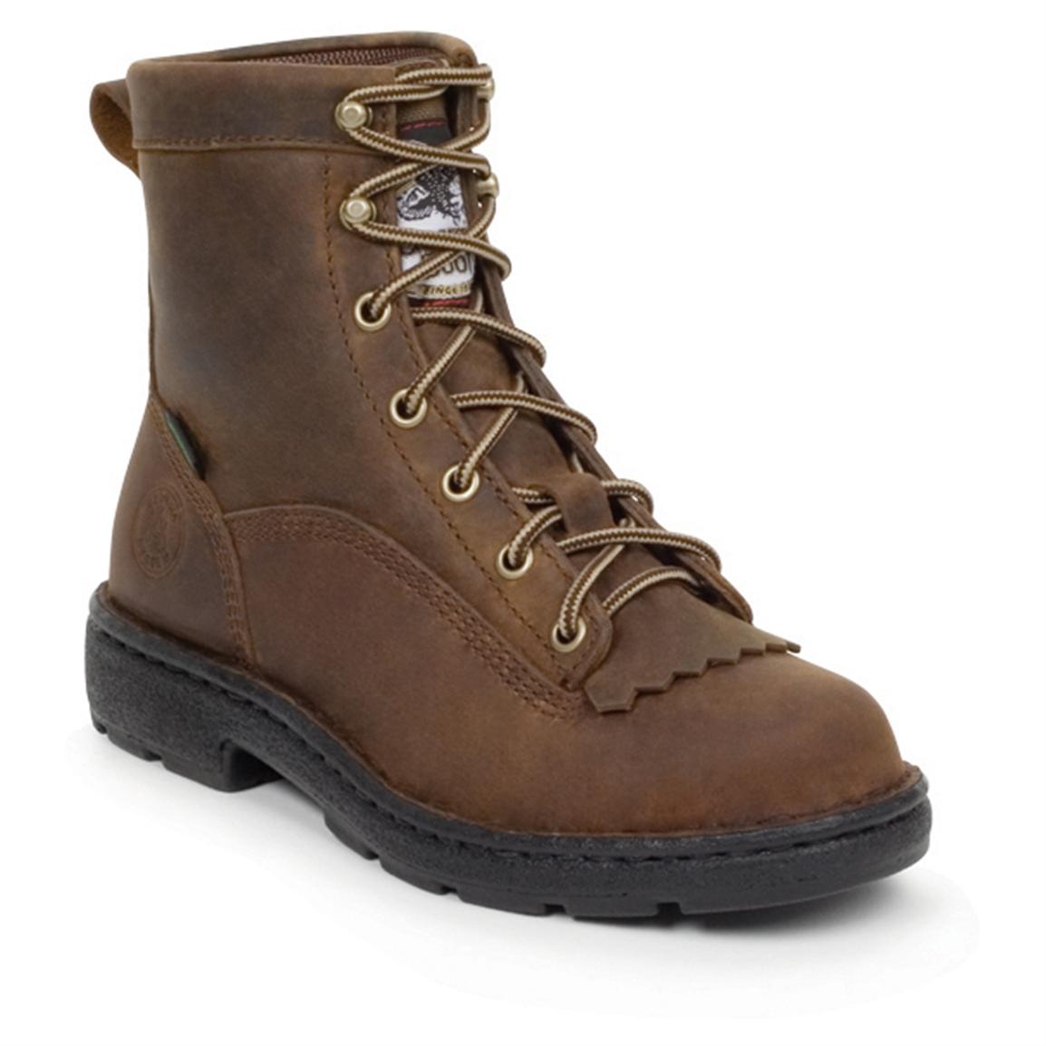 Women's Georgia® Eagle Light Work Boots, Brown - 186351, Work Boots at Sportsman's Guide