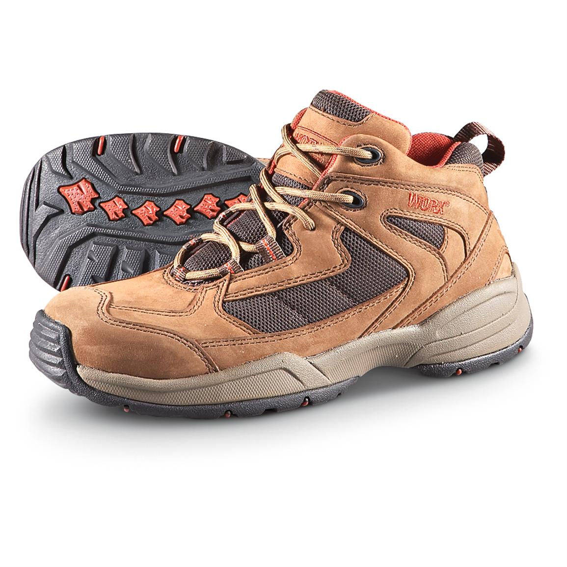 Women's WORX™ Steel Toe Hikers, Brown - 186367, Hiking Boots & Shoes at ...