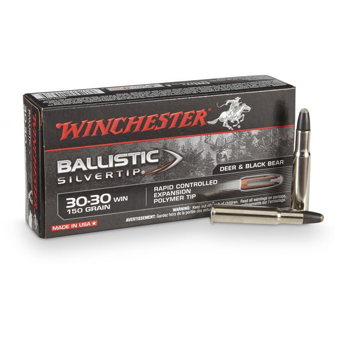 Winchester Ballistic Silvertip, .30-30 Winchester, BST, 150 Grain 20 Rounds