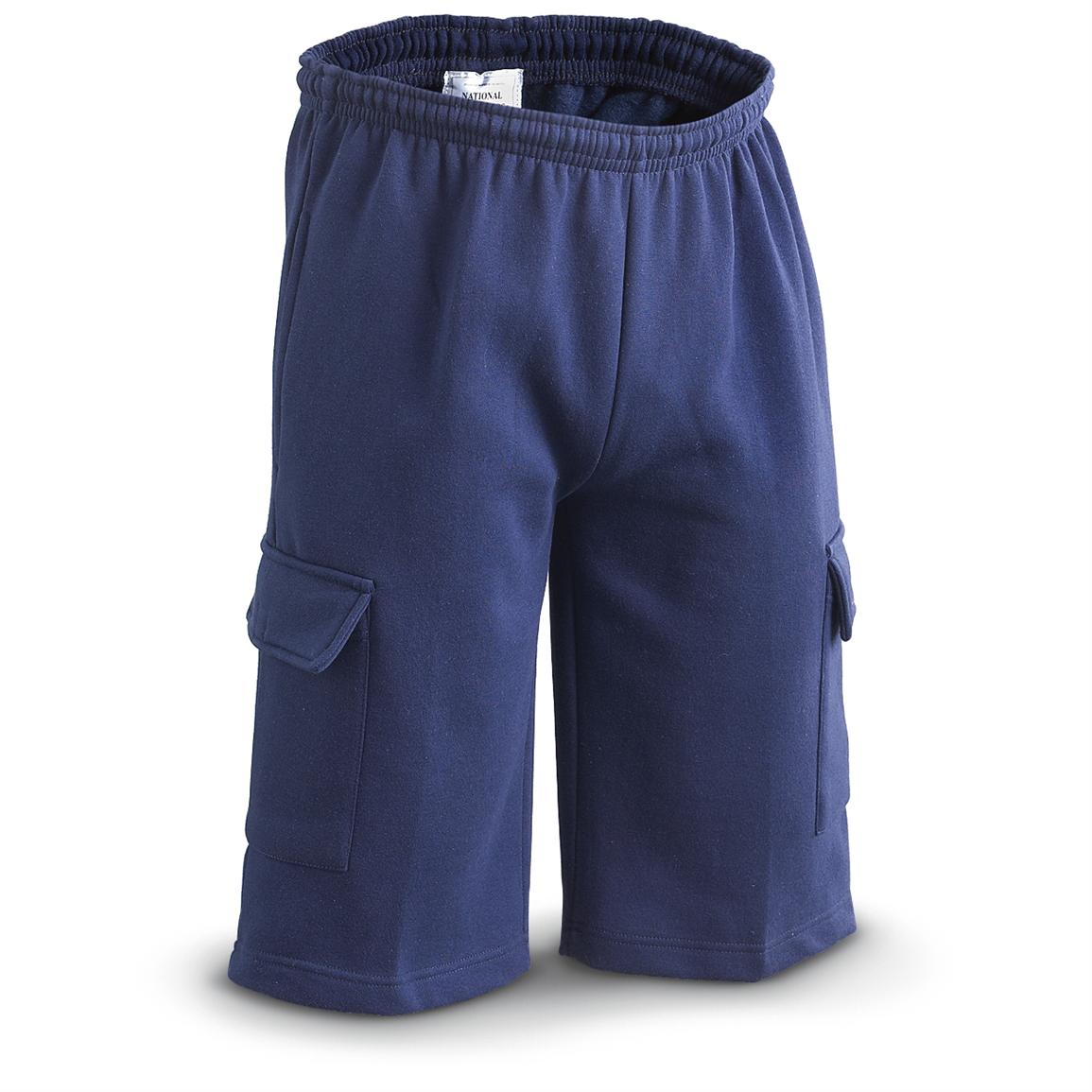 fleece cargo shorts