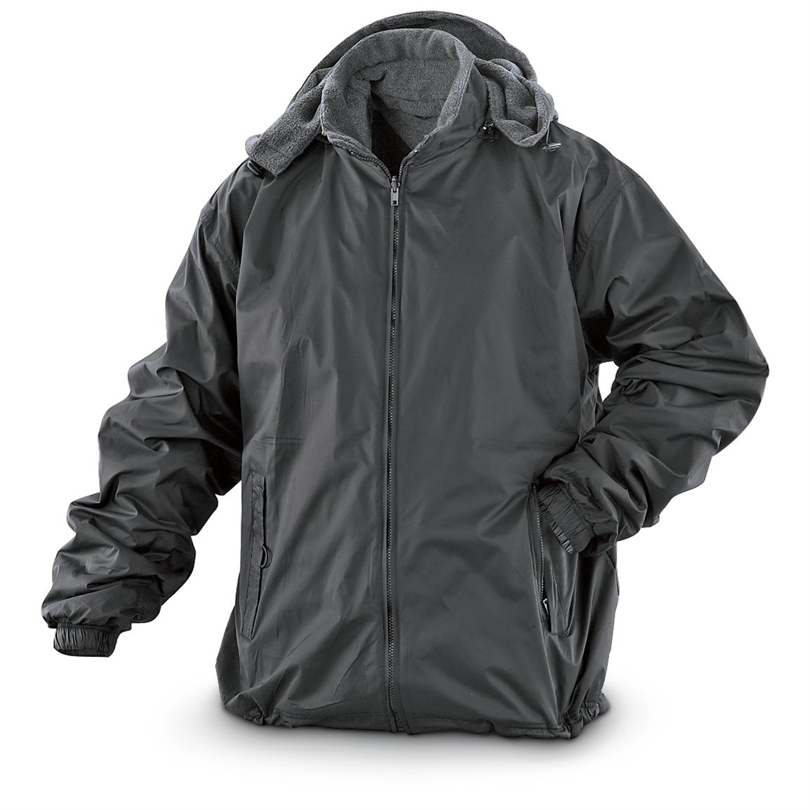 Fourcast® Reversible Nylon / Fleece Hooded Jacket - 186605, Insulated ...