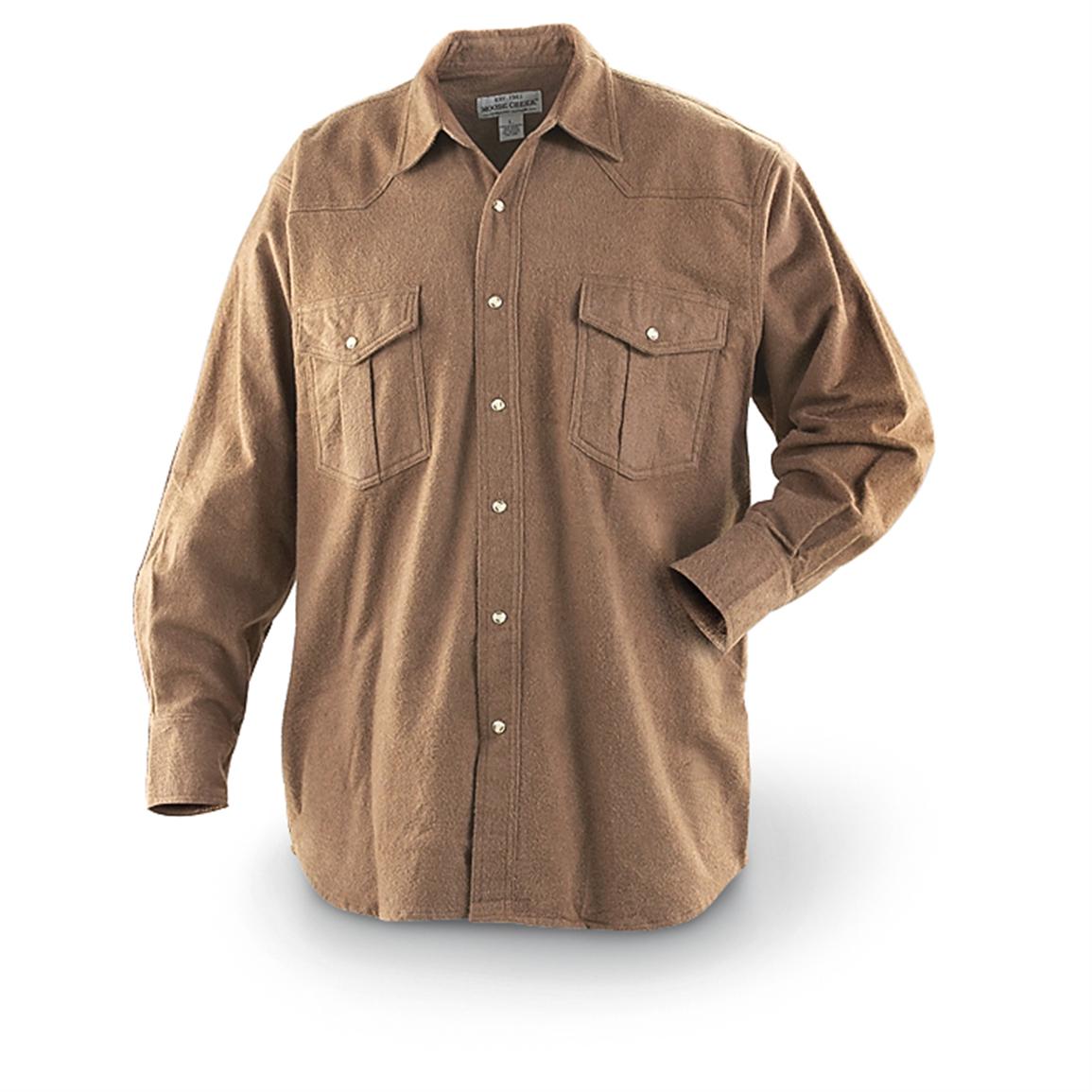 Regular Moose Creek® Western Heather Chamois Shirt - 186638, Shirts at ...