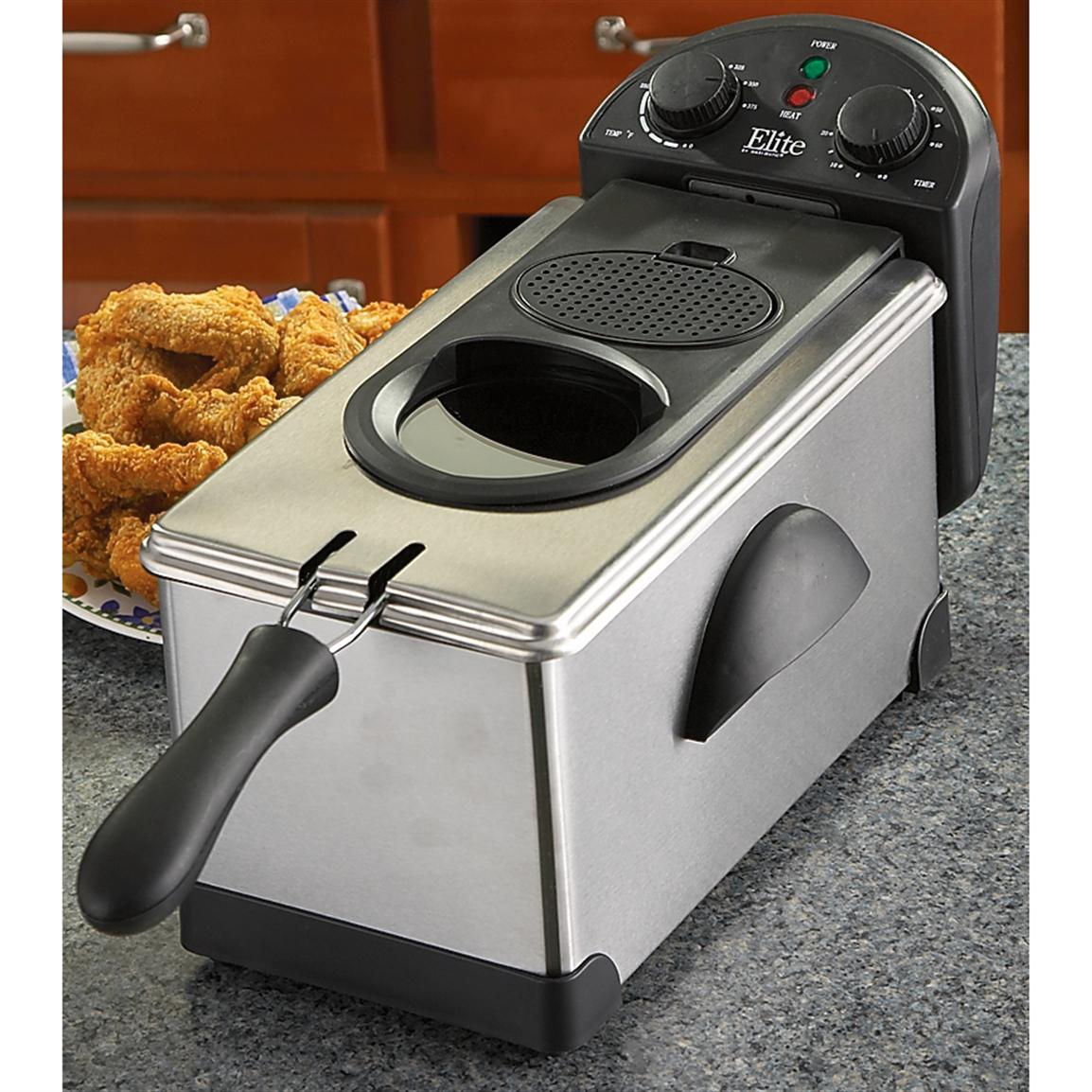 Maxi-Matic® Stainless Steel 3 1/2-qt. Immersion Deep Fryer